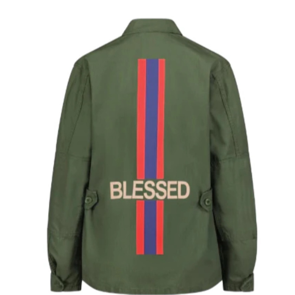 🔥🔥🔥Price Drop🔥🔥🔥 Hip Chik Blessed Army Jacket in Green